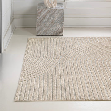 Skagen Minimalist Curve Geometric Area Rug